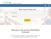 Tablet Screenshot of euraxess.de