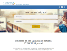 Tablet Screenshot of euraxess.lt